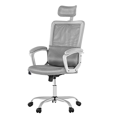 0705690864412 - OFFICE CHAIR - HIGH BACK MESH CHAIR WITH LUMBAR SUPPORT, HEIGHT ADJUSTABLE DESK CHAIR, 360 DEGREE SWIVEL COMPUTER CHAIR, HOME OFFICE CHAIR WITH ARMRESTS FOR ADULTS