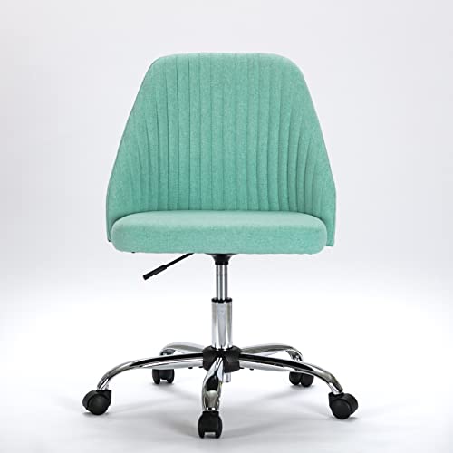 0705690950498 - HOME OFFICE DESK CHAIR - ADJUSTABLE ROLLING CHAIR, ARMLESS CUTE MODERN TASK CHAIR FOR OFFICE, HOME, MAKE UP,SMALL SPACE, BED ROOM