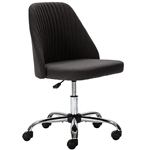 0705690950504 - HOME OFFICE DESK CHAIR - ADJUSTABLE ROLLING CHAIR, ARMLESS CUTE MODERN TASK CHAIR FOR OFFICE, HOME, MAKE UP,SMALL SPACE, BED ROOM