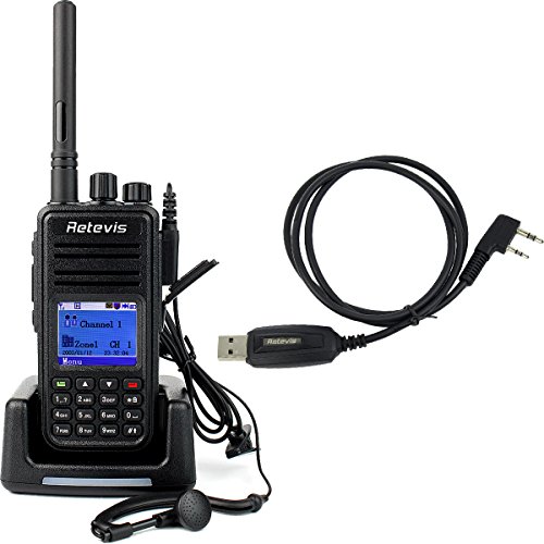 0705701957959 - RETEVIS RT3 DMR DIGITAL 2 WAY RADIO 1000CH UHF 400-480MHZ 5W VOX MESSAGE SCRAMBLER DIGITAL MOBILE RADIO (BLACK)