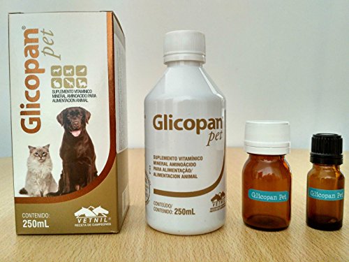 0705890603460 - GLICOPAN PET FROM VETNIL - VITAMINS & SUPPLEMENTS FOR DOGS,CATS,BIRDS,REPTILES (250 ML = 8.45 FL OZ)