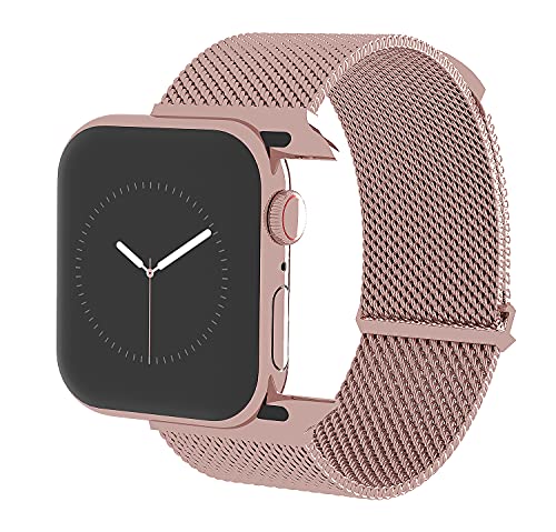 0705954140184 - TALKWORKS COMPATIBLE FOR APPLE WATCH BANDS 38MM / 40MM FOR IWATCH SERIES 6, 5, 4, 3, 2, 1, SE - STAINLESS STEEL MESH ADJUSTABLE MAGNETIC LOOP STRAP FOR WOMEN/MEN - ROSE GOLD