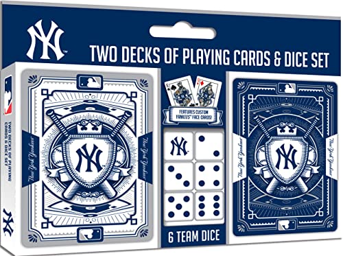 0705988013300 - BABY FANATIC NYY3230: NEW YORK YANKEES 2-PACK PLAYING CARDS & DICE SET