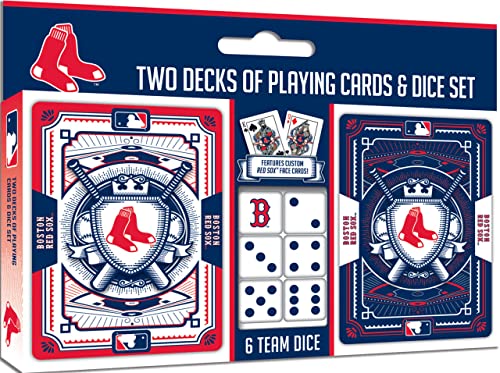 0705988013324 - BABY FANATIC BRS3230: BOSTON RED SOX 2-PACK PLAYING CARDS & DICE SET