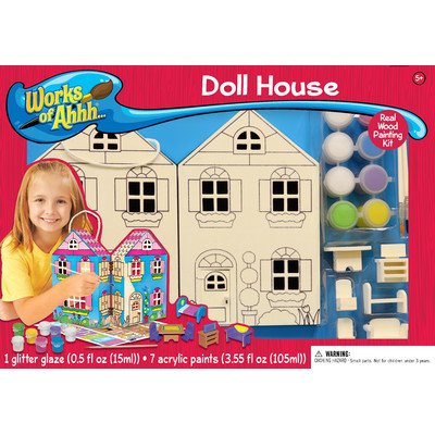 0705988213298 - MASTERPIECES PUZZLE COMPANY WORKS OF AHHH... DOLLHOUSE SET WOOD PAINT KIT