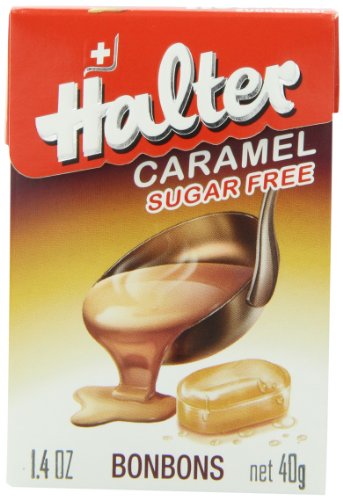 0706159006442 - HALTER SUGAR FREE CANDY, CARAMEL, 1.4-OUNCE BOXES (PACK OF 8)