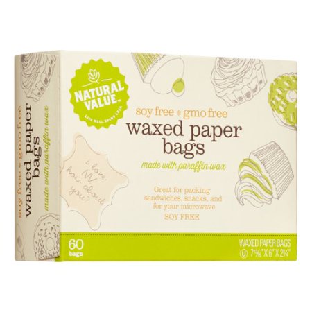 0706173100065 - NATURAL VALUE WAXED PAPER BAGS -- 60 BAGS