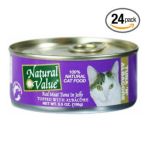0706173500254 - NATURAL VALUE CAT FOOD RED MEAT TUNA IN JELLY TOPPED WITH ALBACORE CANS