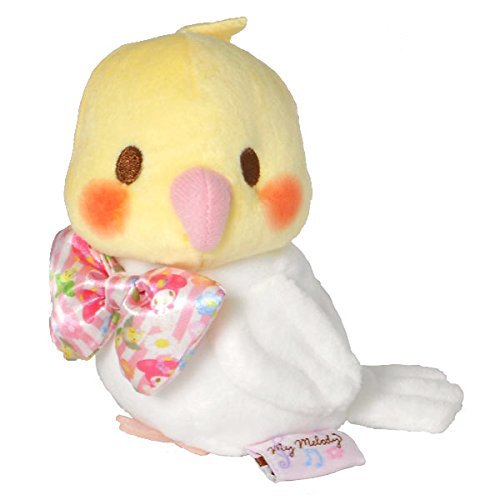 0706302369844 - JAPAN OFFICIAL SANRIO - MY MELODY FRIENDS KOTORI SMALL BIRD WHITE YELLOW MASCOT SOFT PLUSH STUFFED TOY COLORFUL RIBBON BOW KIDS DOLL PLUSHIE DOWNY BUDGERIGAR PARROT PET PARAKEET HOUSE DECOR ACCESSORY