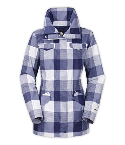 0706421878654 - THE NORTH FACE ROMERA JACKET WOMEN'S PATRIOT BLUE TEXTURED GINGHAM L