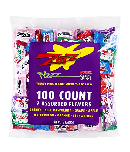 0070650005717 - ZOTZ FIZZY CANDY BAG, ASSORTED FLAVORS, 100 COUNT