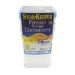 0070652000444 - STOR-KEEPER 1 QT. FREEZER STORAGE CONTAINERS (PACK OF 3)