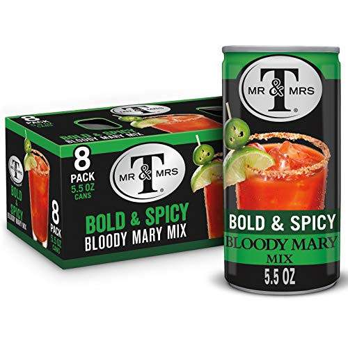 0070655001295 - MR. & MRS. T BOLD & SPICY BLOODY MARY MIX, 5.5 FL OZ CANS, 8 PACK