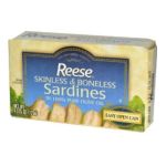 0070670006428 - REESE SKINLESS AND BONELESS SARDINES IN 100% OLIVE OIL
