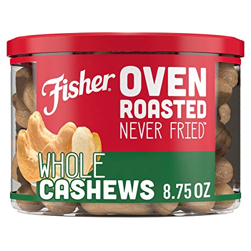 0070690273299 - FISHER SNACK OVEN ROASTED NEVER FRIED WHOLE CASHEWS, 8.75 OZ, MADE WITH SEA SALT