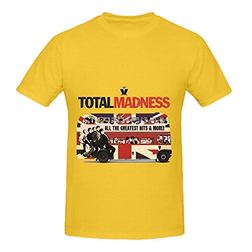 7069215196437 - MADNESS TOTAL ALL THE GREATEST HITS MORE ELECTRONICA MENS ART T SHIRT YELLOW