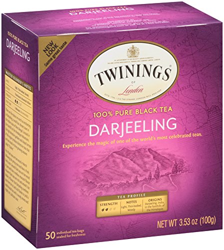 0707004064327 - TWININGS DARJEELING TEA, TEA BAGS, 50-COUNT BOXES (PACK OF 6)
