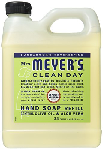 0707005031519 - MRS. MEYER'S LIQUID HAND SOAP REFILL, LEMON VERBENA, 33 FLUID OUNCE