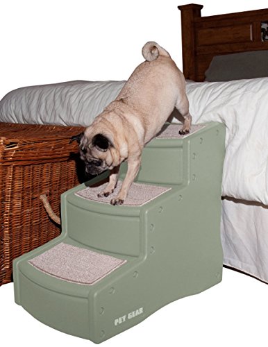 0707005133374 - PET GEAR EASY STEP III PET STAIRS, 3-STEP/FOR CATS AND DOGS UP TO 150-POUNDS, SAGE