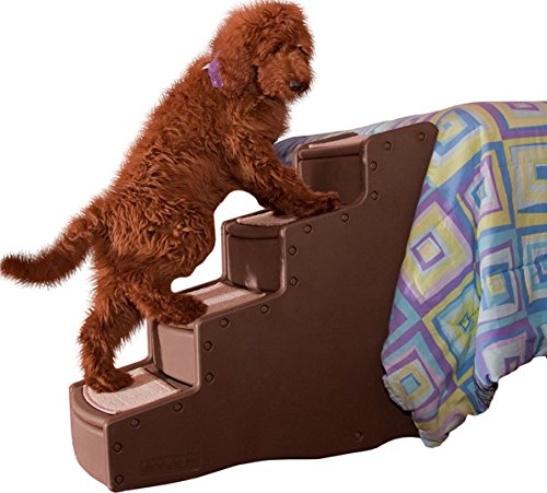 0707005133398 - PET GEAR EASY STEP IV PET STAIRS, 4-STEP/FOR CATS AND DOGS UP TO 150-POUNDS, CHOCOLATE