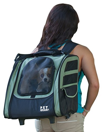 0707005146268 - PET GEAR I-GO2 TRAVELER ROLLER BACKPACK FOR CATS AND DOGS, SAGE
