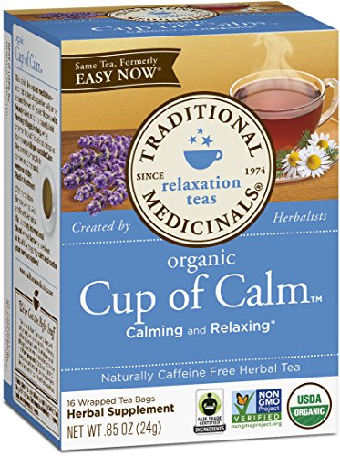 0707005198113 - TRADITIONAL MEDICINALS ORGANIC CUP OF CALM TEA, 16 TEA BAGS (PACK OF 6)