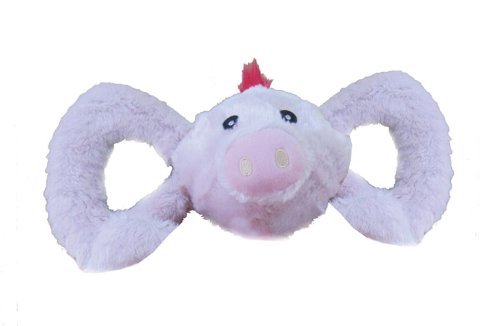 0707005199240 - JOLLY PETS TUG-A-MAL PIG SQUEAKY TOY FOR PETS, LARGE