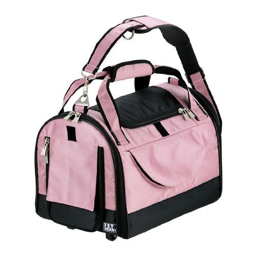 0707005203374 - PET GEAR WORLD TRAVELER WITH WHEELS FOR CATS AND SMALL DOGS, PET CARRIER, SMALL, CRYSTAL PINK