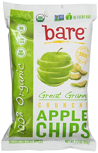 0707005267147 - BARE ORGANIC GRANNY SMITH APPLE CHIPS, GLUTEN-FREE + BAKED, 2.2-OUNCE BAGS (PACK OF 12)
