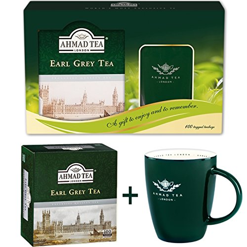 0707018103791 - AHMAD TEA GIFT SET - 100 TEA BAGS & CERAMIC MUG (EARL GREY)