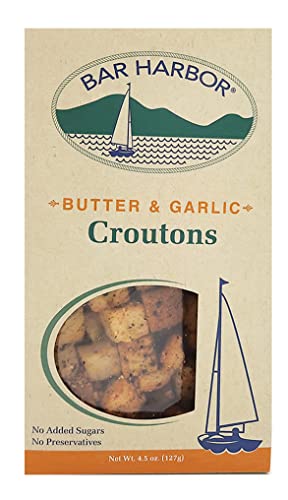 0070718003082 - BAR HARBOR BUTTER AND GARLIC SEASONED GOURMET SALAD AND SOUP CROUTONS