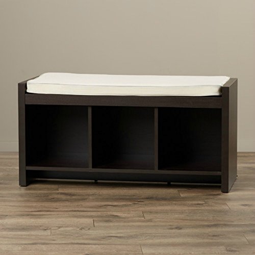 0707223383957 - ENTRYWAY STORAGE BENCH - A GREAT ADDITION TO ANY CROOK AND CRANNY THAT NEEDS SOME EXTRA STORAGE - IT INCLUDES CUSHION THAT IS MADE OF FOAM