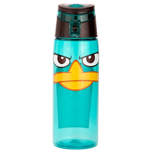 0707226615840 - ZAK! DESIGNS TRITAN WATER BOTTLE WITH FLIP-TOP CAP WITH PHINEAS AND FERB GRAPHICS, BREAK-RESISTANT AND BPA-FREE PLASTIC, 25 OZ.
