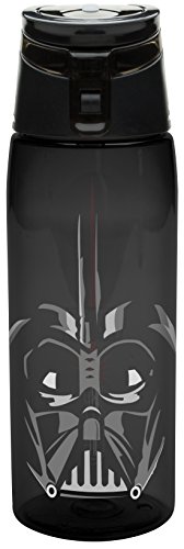 0707226698447 - ZAK! DESIGNS TRITAN WATER BOTTLE WITH FLIP-TOP CAP WITH DARTH VADER FROM STAR WARS, BREAK-RESISTANT AND BPA-FREE PLASTIC, 25 OZ.