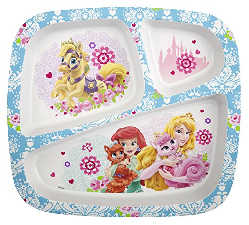 0707226752620 - ZAK! DESIGNS 3-SECTION PLATE FEATURING DISNEY PALACE PETS GRAPHICS, BREAK-RESISTANT AND BPA-FREE PLASTIC