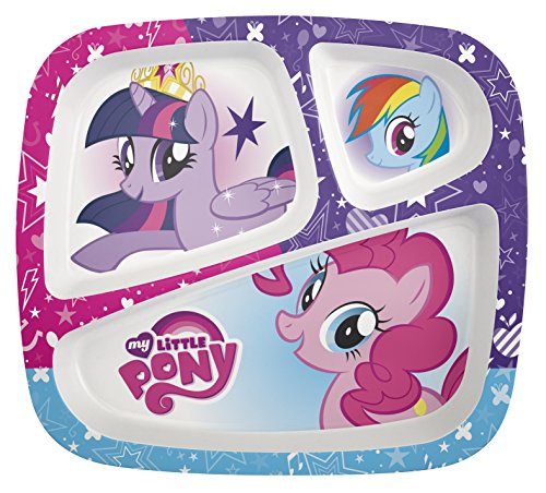 0707226773045 - ZAK! DESIGNS 3-SECTION PLATE FEATURING MY LITTLE PONY GRAPHICS, BREAK-RESISTANT AND BPA-FREE PLASTIC