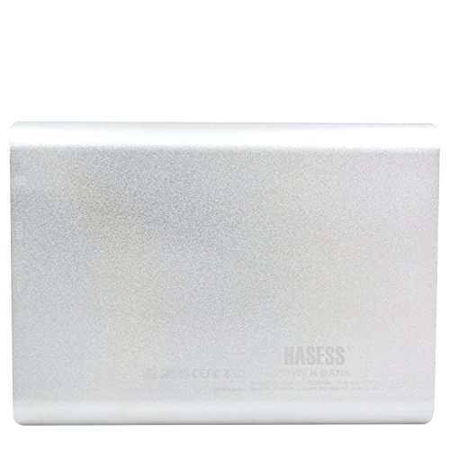 0707242661005 - HASESS® POWER BANK EXTERNAL BATTERY CHARGER 18000MAH POWER BANKS WITH BEST MOBILE CHARGER DUAL USB ACTION DELIVERY SYSTEM FOR ANY IPHONE, (SILVER)