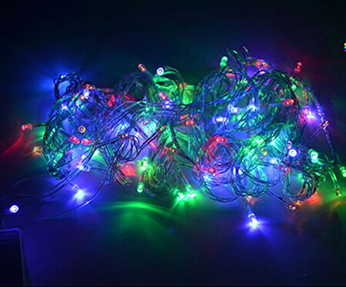 0707242990457 - ZJKC 33FT 100 LEDS COPPER WIRE STARRY LIGHTS MULTICOLOR PARTY FAIRY STRING LIGHT/ PERDFECT FOR INDOOR AND OUTDDOOR, WITH 8 FUNCTION CONTROLLER