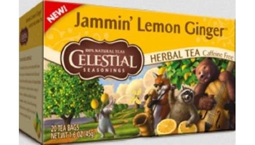 0070734523335 - CELESTIAL SEASONINGS JAMMIN' LEMON GINGER HERBAL TEA, 20 COUNT