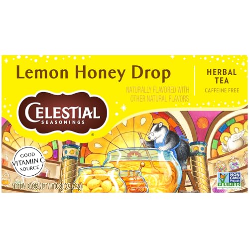 0070734549892 - CELESTIAL SEASONINGS LEMON HONEY DROP HERBAL TEA - 16 TEA BAGS BOX