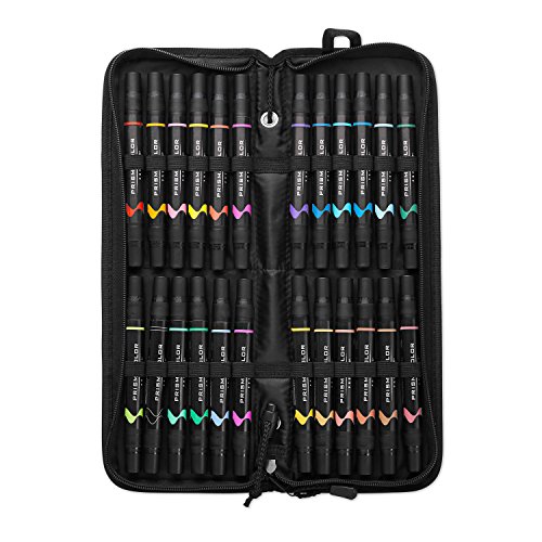 0070735003034 - PRISMACOLOR PREMIER DOUBLE ENDED ART MARKERS, BRUSH TIP AND FINE TIP, SET OF 24 ASSORTED COLORS WITH CARRYING CASE