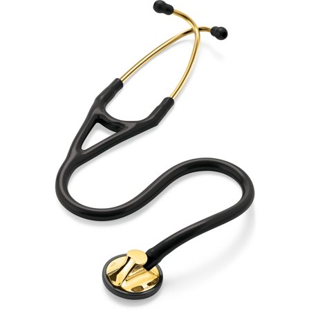 0707387763077 - 3M MASTER CARDIOLOGY STETHOSCOPE BRASS-FINISH CHESTPIECE BLACK TUBE H 2175 27 IN
