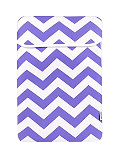 0707470734052 - TOP CASE CHEVRON SERIES SLEEVE BAG COVER FOR ALL 13 LAPTOP NOTEBOOK/MACBOOK PRO/AIR/MACBOOK WHITE/ULTRABOOK/CHROMEBOOK WITH CHEVRON MOUSE PAD, PURPLE