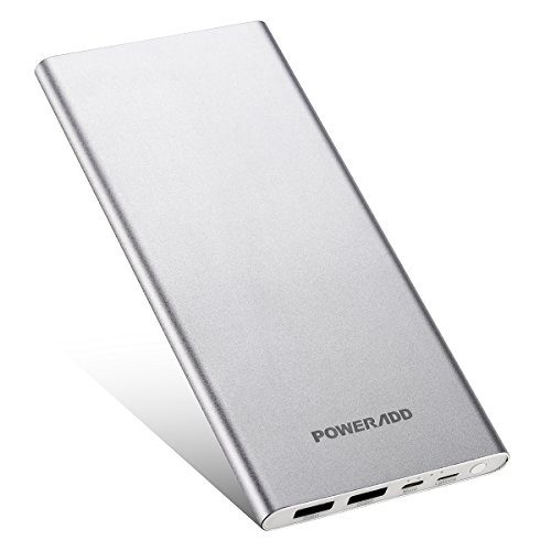 0707470831379 - POWERADD PILOT 4G 10000MAH POWER BANK (LIGHTNING AND MICRO INPUT / DUAL 3A OUTPUT) EXTERNAL BATTERY FOR IPHONE, IPAD, IPOD, SAMSUNG GALAXY, AND MORE - SILVER (MICRO USB & APPLE CABLE INCLUDED)