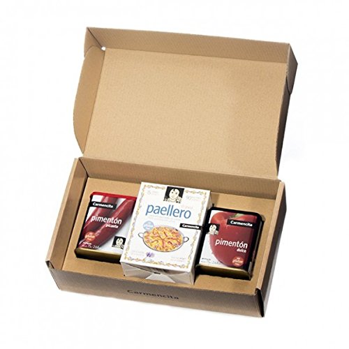 0707581411460 - PAELLERO PAELLA SEASONING KIT GIFT BOX 15 PACKETS CARMENCITA PAELLA MIX SAFFRON + SWEET SMOKED PAPRIKA + HOT SMOKED PAPRIKA - GLUTEN FREE