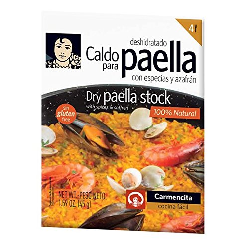 0707581411552 - INSTANT SEAFOOD PAELLA MIX WITH SAFFRON CARMENCITA PAELLA STOCK AND SPICE MIX FOR 4 PEOPLE 1.59 OZ