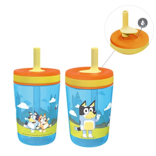 0707849125092 - ZAK DESIGNS 15OZ BLUEY KELSO TUMBLER SET, BPA-FREE LEAK-PROOF SCREW-ON LID WITH STRAW MADE OF DURABLE PLASTIC AND SILICONE, PERFECT BUNDLE FOR KIDS