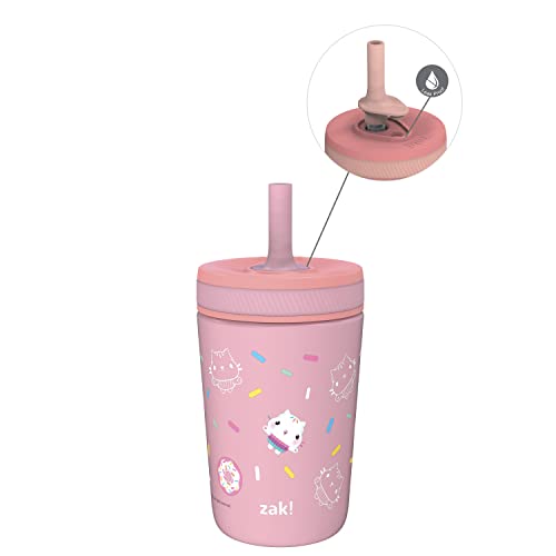 0707849161618 - ZAK DESIGNS DREAMWORKS GABBYS DOLLHOUSE KELSO TODDLER CUPS FOR TRAVEL OR AT HOME, 12OZ VACUUM INSULATED STAINLESS STEEL SIPPY CUP WITH LEAK-PROOF DESIGN IS PERFECT FOR KIDS (CAKEY CAT)