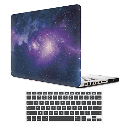 0707870869750 - 2 IN 1 MACBOOK PRO 13 (WITH CD-ROM) CASE GALAXY SPACE PLASTIC HARD FOLIO CASE COVER & KEYBOARD SKIN FOR MACBOOK PRO 13 INCH (WITH DISK DRIVE) MODEL A1278 STARRY NIGHT SKY 01