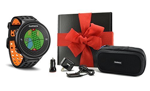 0708302246729 - GARMIN APPROACH S6 GIFT BOX | INCLUDES GOLF GPS WATCH, CASE, WALL & CAR CHARGE ADAPTERS (ORANGE)